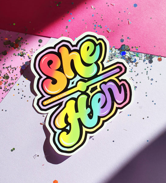 She / Her Pronoun Sticker