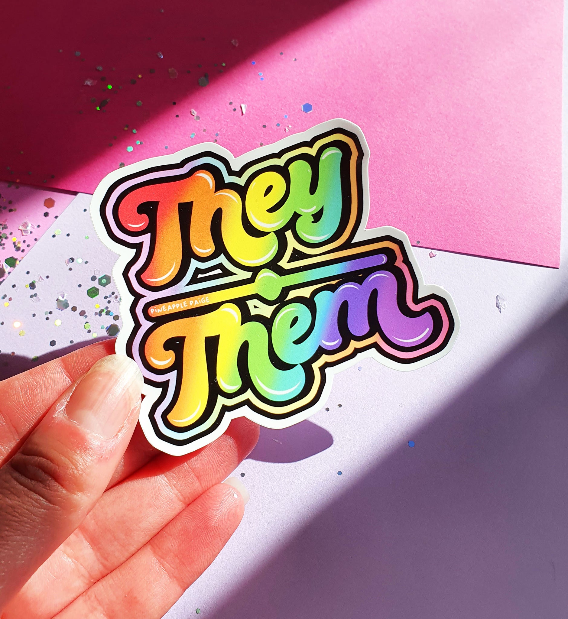 They / Them Pronoun Sticker