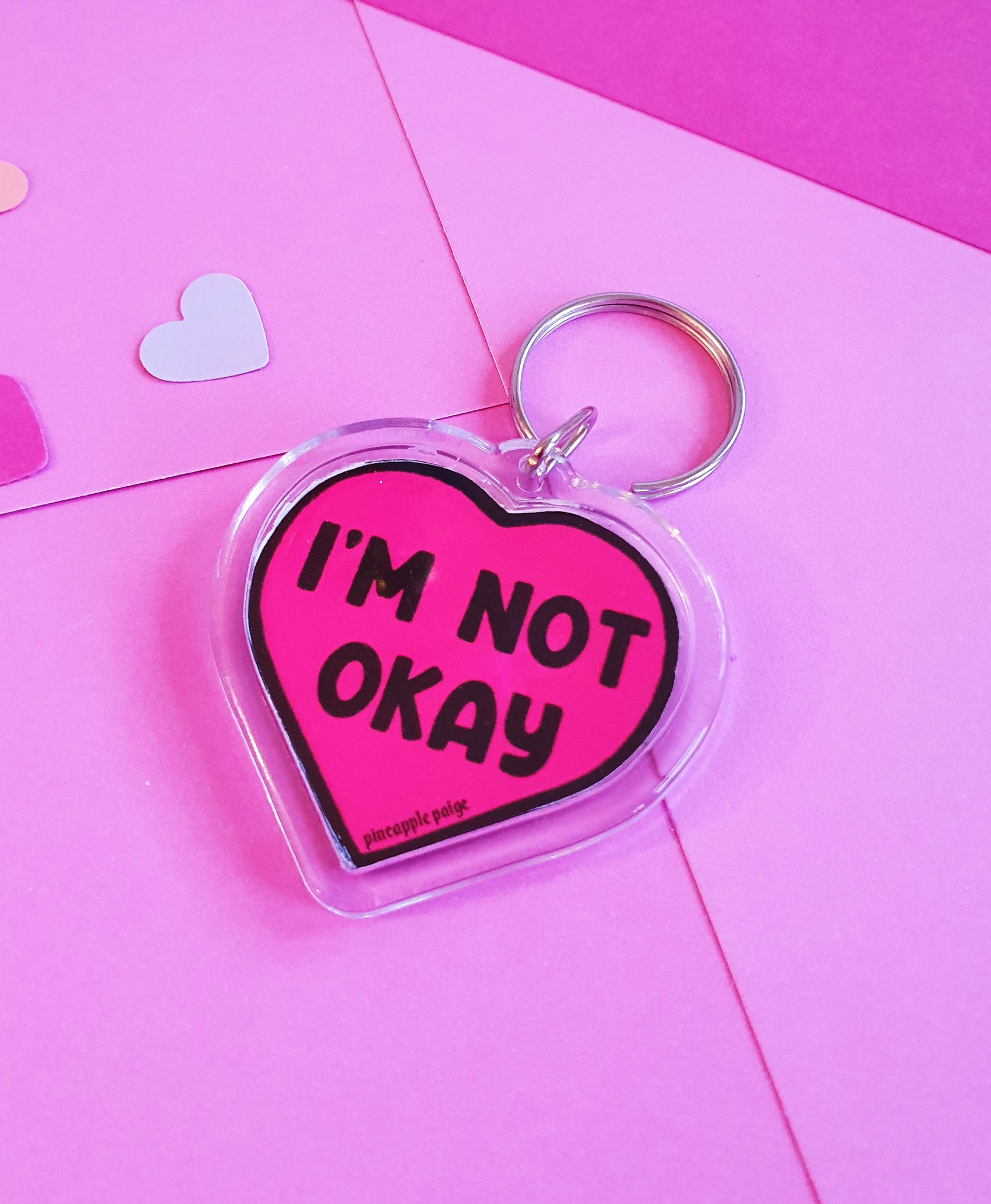 I'm Not Okay Keychain