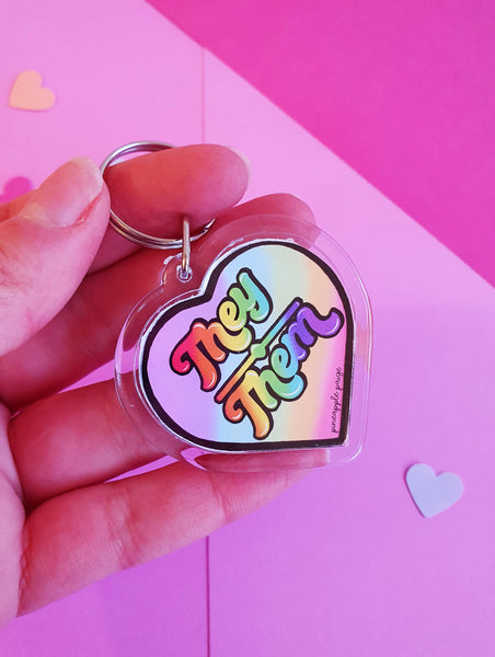 They / Them Keychain