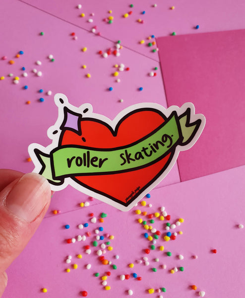 Roller Skating Love Sticker