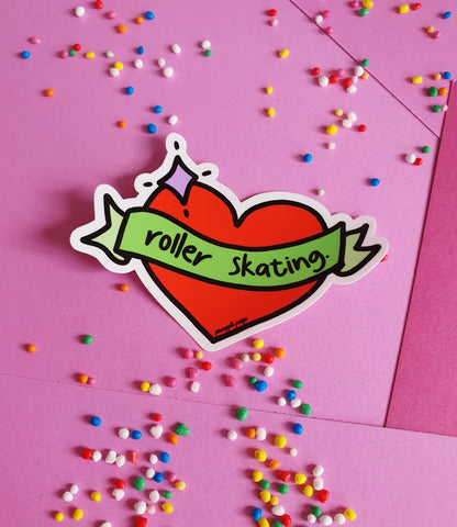 Roller Skating Love Sticker