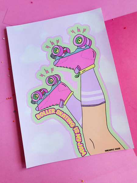 Roller Skating Is My Jam Art Print