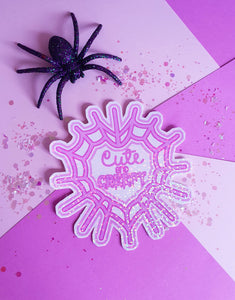 Cute and Creepy - Glittery Halloween Sticker