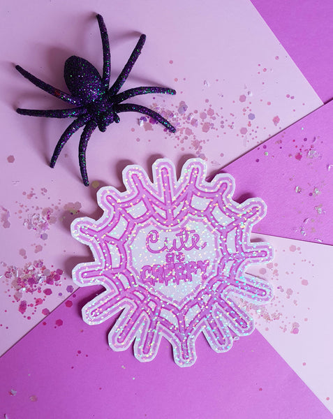 Cute and Creepy - Glittery Halloween Sticker