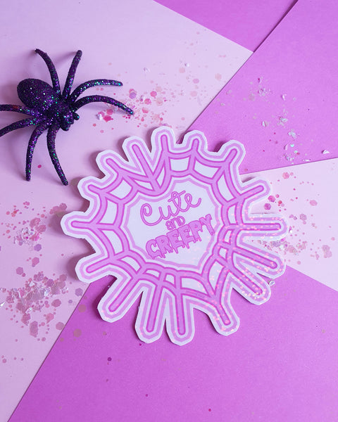 Cute and Creepy - Glittery Halloween Sticker