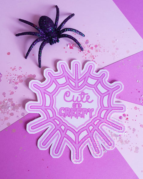 Cute and Creepy - Glittery Halloween Sticker