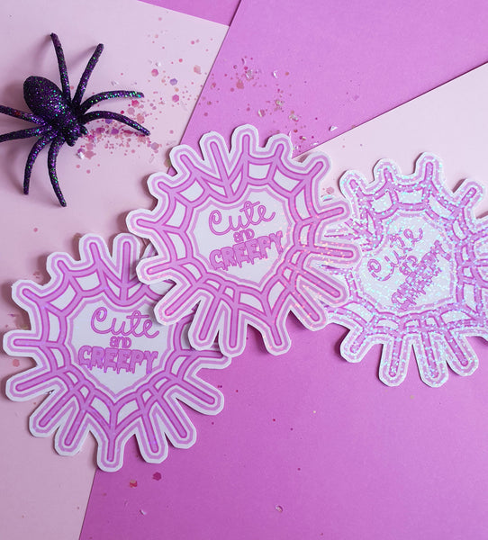 Cute and Creepy - Glittery Halloween Sticker