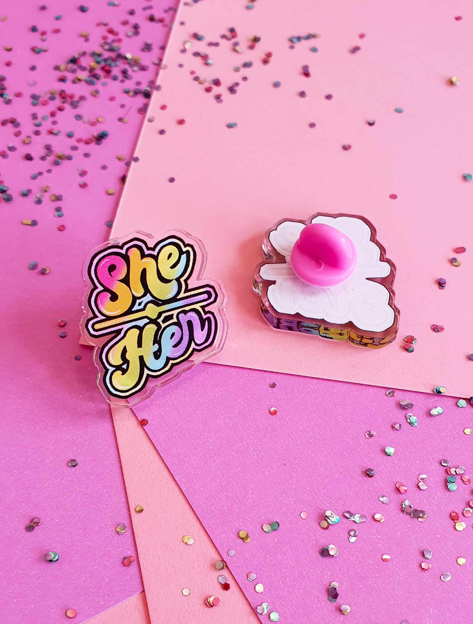 She / Her Acrylic Pin