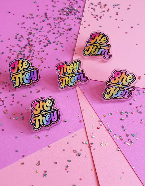 She / Her Acrylic Pin