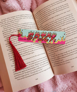 Spicy. - Flame Metal Bookmark for Romance Readers