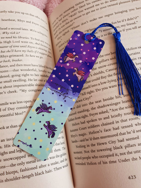 Escaping Reality - Unicorn Metal Bookmark