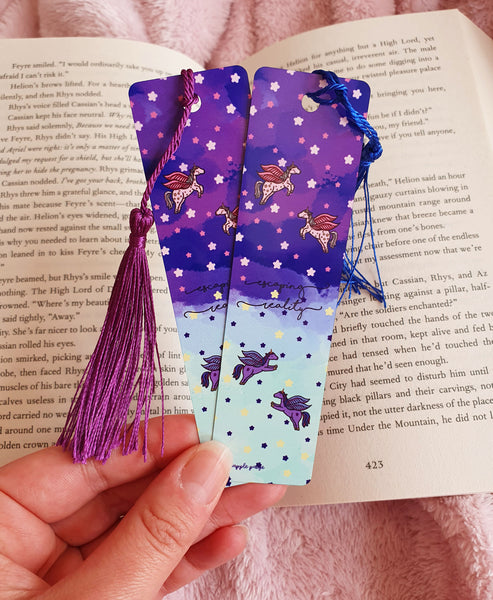 Escaping Reality - Unicorn Metal Bookmark