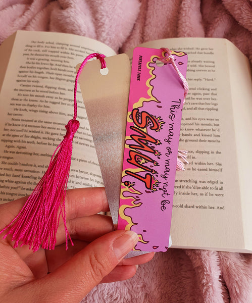 'This May Or May Not Be Smut' Metal Sublimation Bookmark