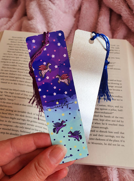 Escaping Reality - Unicorn Metal Bookmark