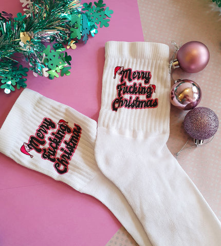 Merry Fucking Christmas-  Christmas Socks