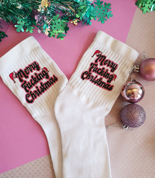 Merry Fucking Christmas-  Christmas Socks