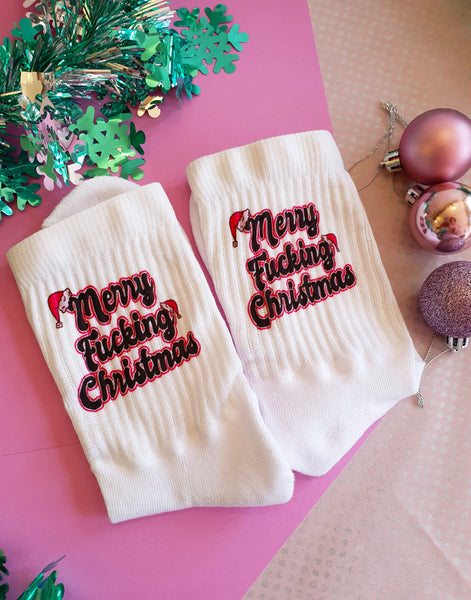 Merry Fucking Christmas-  Christmas Socks