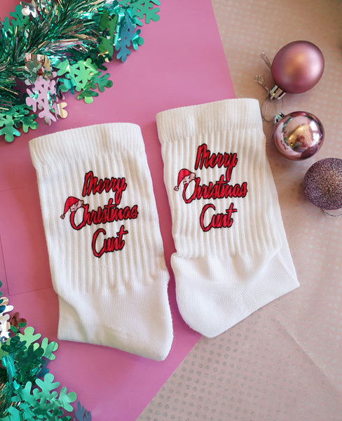 Merry Christmas Cunt -  Christmas Socks