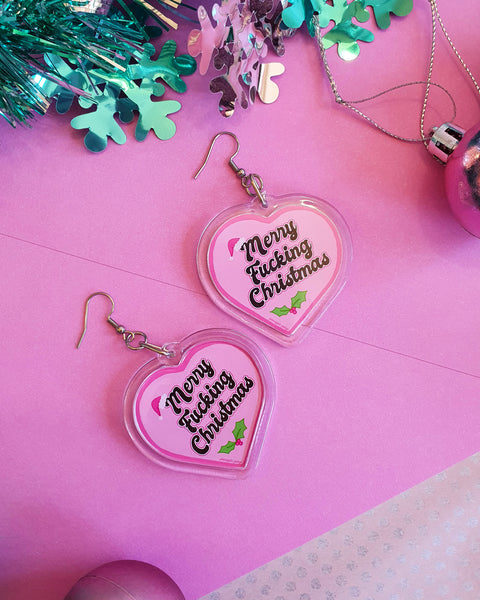 Merry Fucking Christmas Earrings