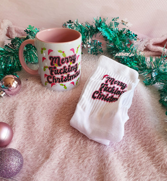 Merry Fucking Christmas - Mug and Sock Gift Pack