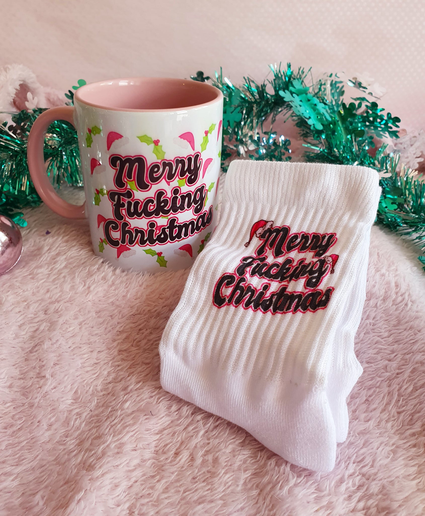 Merry Fucking Christmas - Mug and Sock Gift Pack