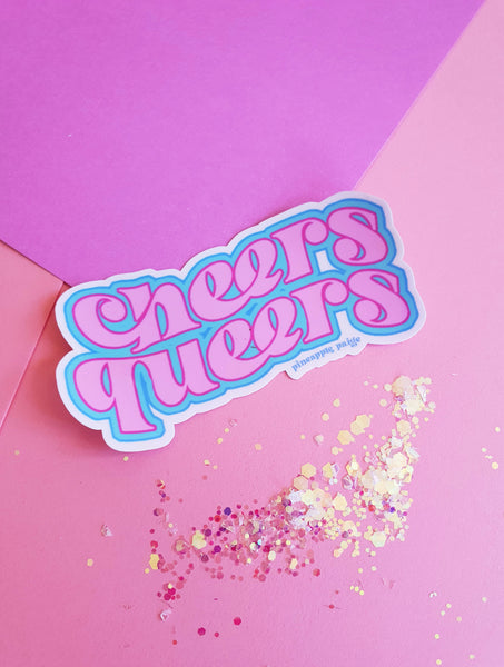 Cheers Queers Sticker -  LGBTQ+ Sticker