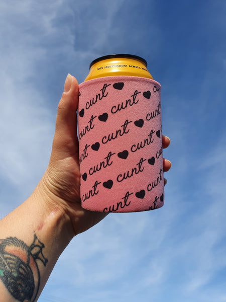 Cunt Pink Stubby Holder - Velcro