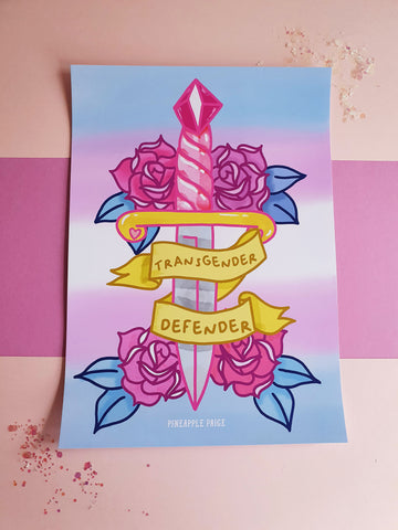 Transgender Defender *CHARITY ART PRINT*