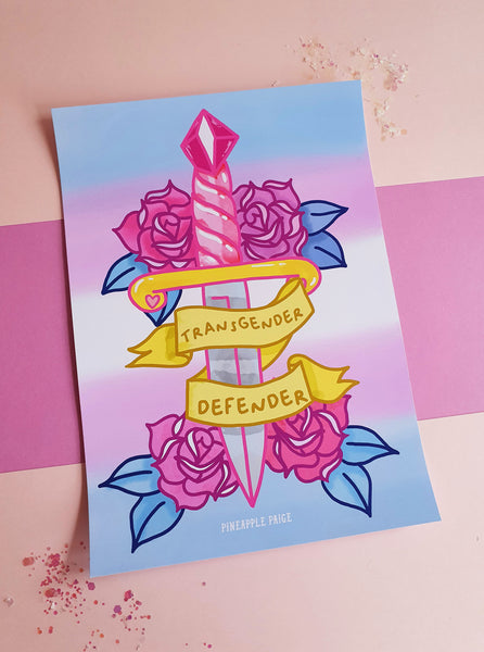 Transgender Defender *CHARITY ART PRINT*