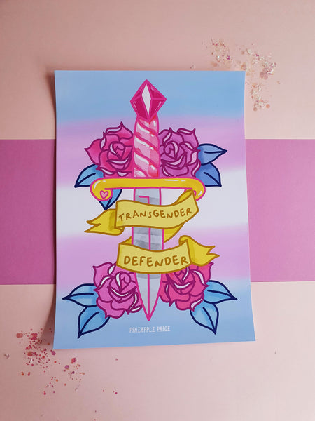 Transgender Defender *CHARITY ART PRINT*
