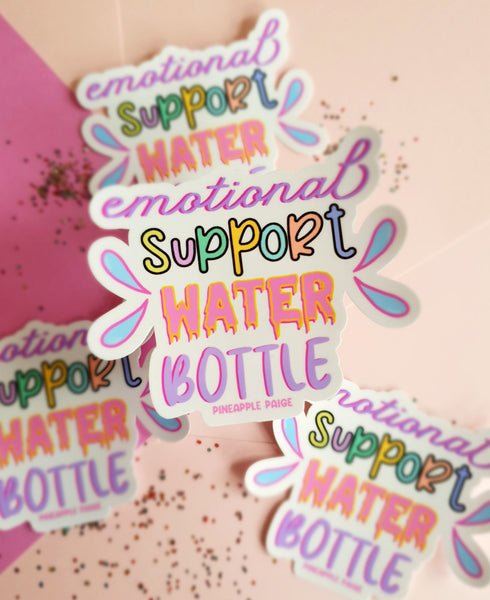 Emotional Support Water Bottle Sticker