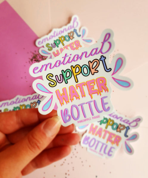 Emotional Support Water Bottle Sticker