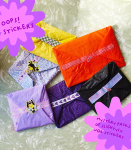 Oops stickers- Discount NQR Sticker Packs.