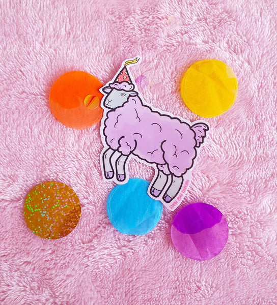 Party Sheep Stickers- 5 Colour Options