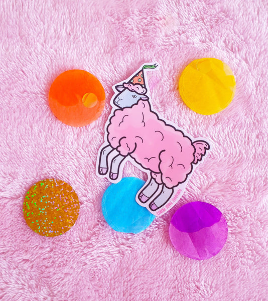 Party Sheep Stickers- 5 Colour Options