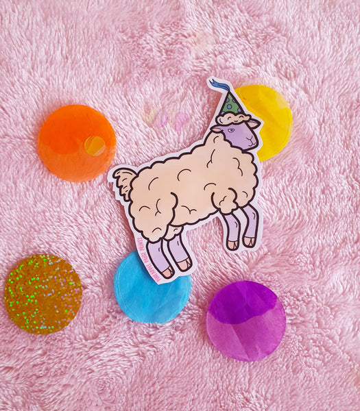 Party Sheep Stickers- 5 Colour Options