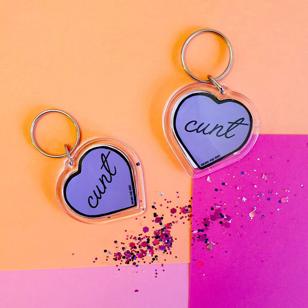 Cunt Keyring- Purple Sweary Keychain