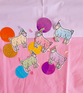 Party Sheep Stickers- 5 Colour Options