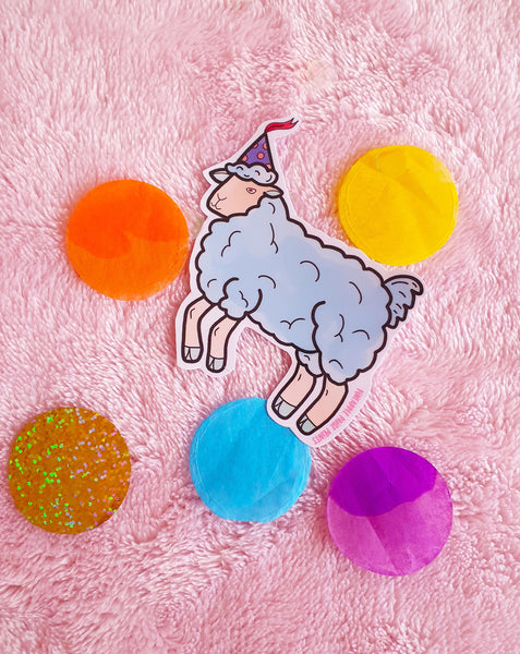 Party Sheep Stickers- 5 Colour Options