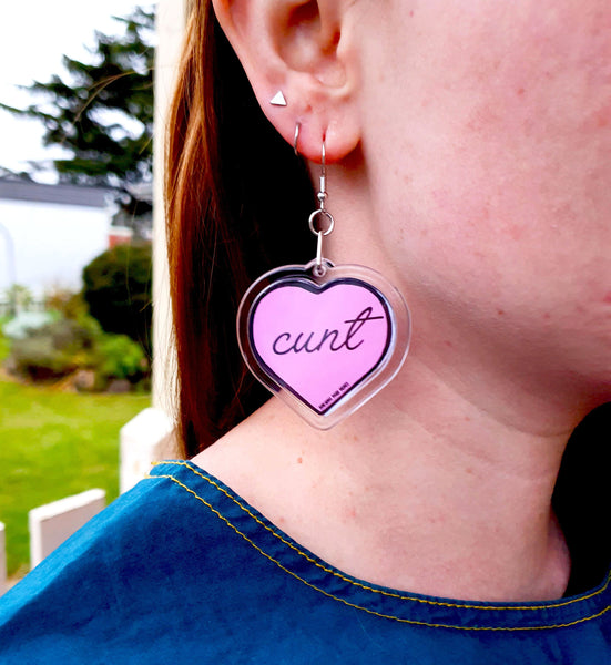 Cunt Earrings- Pink