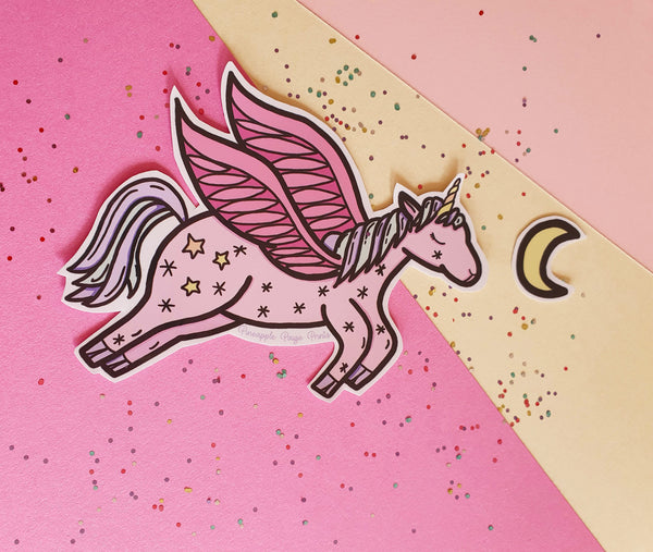 Unicorn Sticker- pink