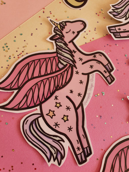 Unicorn Sticker- pink