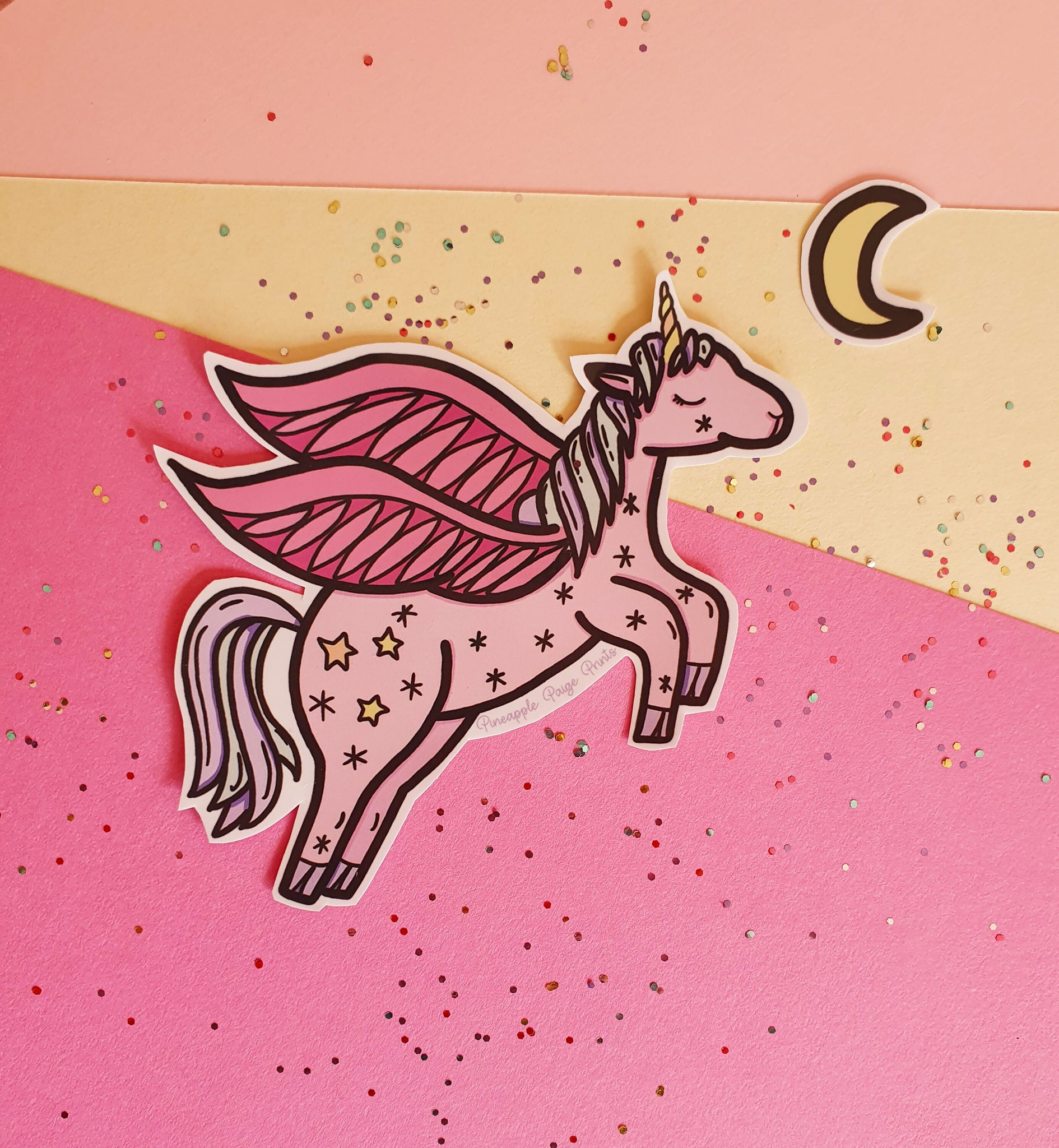 Unicorn Sticker- pink