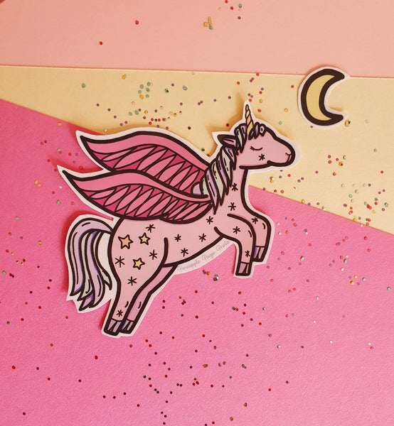 Unicorn Sticker- pink