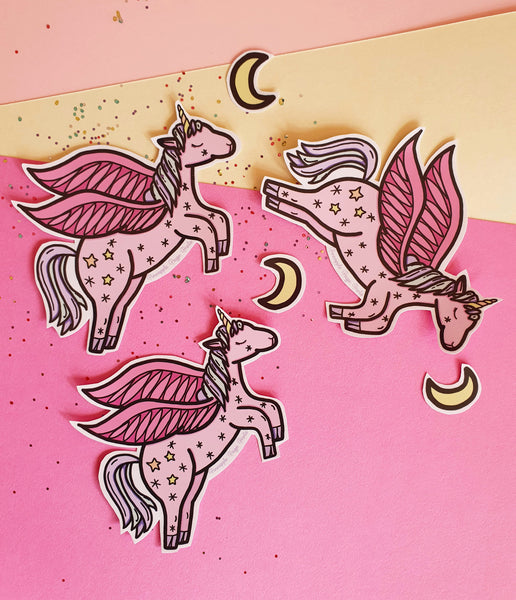 Unicorn Sticker- pink