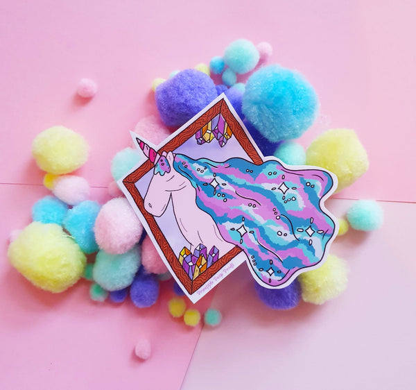 Unicorn Sticker- pink