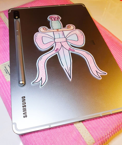 Kawaii Dagger Sticker- Dagger & Bow