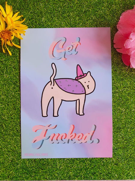 Get Fucked Print- Cat Print