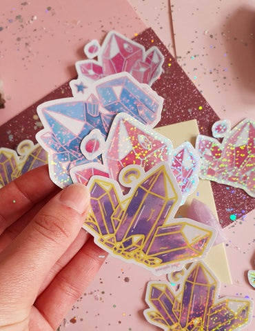 Glitter Crystal Sticker Set- Glitter Stickers